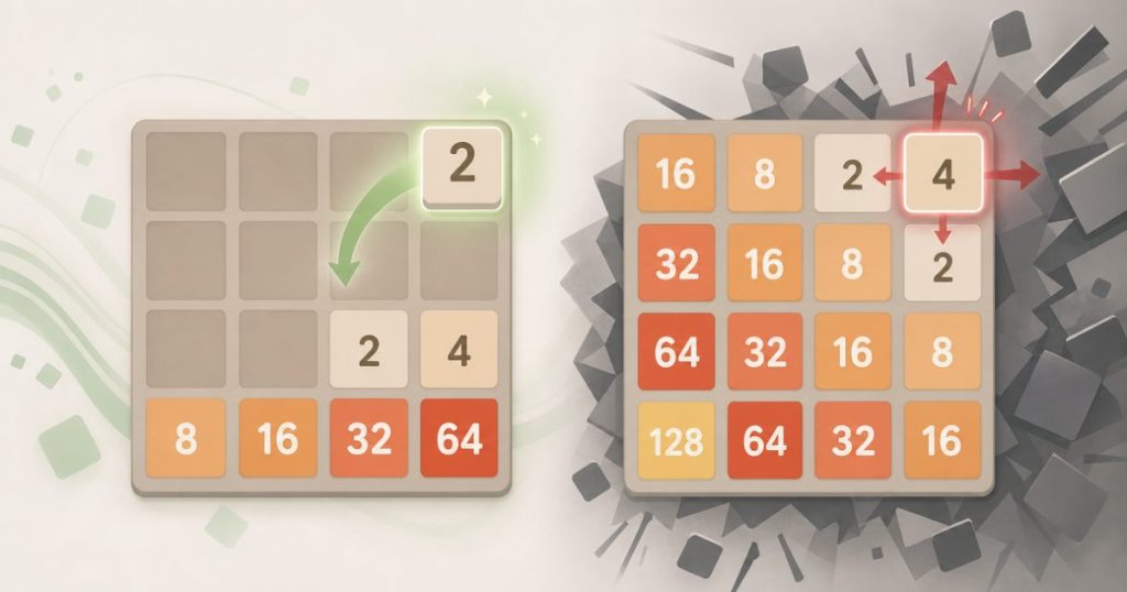 Comparison of a 2 tile and a 4 tile affecting board pressure