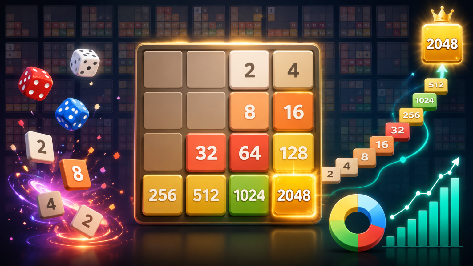 Random Skils Is 2048 Luck or Skill? What a 2,000-Game Benchmark Shows - Game 2048